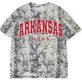 Arkansas Razorbacks Filled Gault Black/White Camouflage Tee