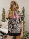 Arkansas Razorbacks Filled Gault Black/White Camouflage Tee