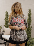 Arkansas Razorbacks Filled Gault Black/White Camouflage Tee