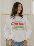 Arkansas Razorbacks Football Field White Sweatshirt