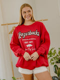 Arkansas Razorbacks Letterman Red Chrome Hi Dive Sweatshirt