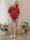 Arkansas Razorbacks Patches 25 Red Heavyweight Tee