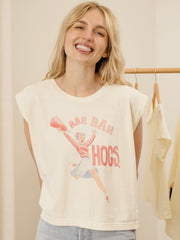 Arkansas Razorbacks Rah Rah Off White Tank