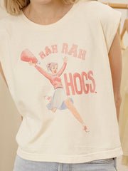 Arkansas Razorbacks Rah Rah Off White Tank