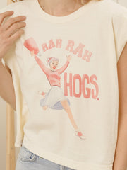 Arkansas Razorbacks Rah Rah Off White Tank