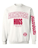 Arkansas Razorbacks SEC Sporty White Sweatshirt