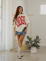 Arkansas Razorbacks Tall Boy Off White One Size Tee