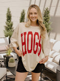 Arkansas Razorbacks Tall Boy Off White One Size Tee