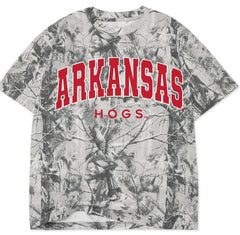 Arkansas Razorbacks Filled Gault Black/White Camouflage Tee
