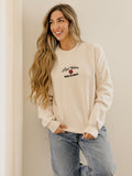ASU Red Wolves Embroidered Script Cream Sweatshirt
