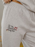 At The Christmas Party Hop Ash Gray Sweatpants