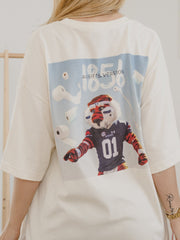 Auburn Tigers Aubie's Version Off White One Size Tee