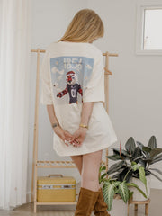 Auburn Tigers Aubie's Version Off White One Size Tee