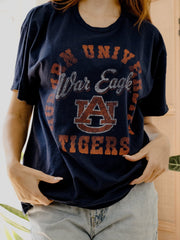 Auburn Tigers Draft Navy Thrifted Tee