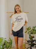 Auburn Tigers Football Stencil Off White Thrifted Tee