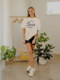 Auburn Tigers Football Stencil Off White Thrifted Tee