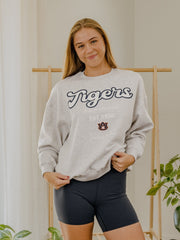 Auburn Tigers Letterman Gray Chrome Hi Dive Sweatshirt