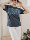 Auburn Tigers Mono Puff Ink Navy Heavyweight Tee