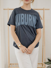 Auburn Tigers Mono Puff Ink Navy Heavyweight Tee