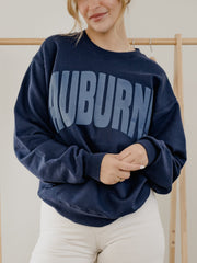 Auburn Tigers Mono Puff Ink Navy Sweatshirt