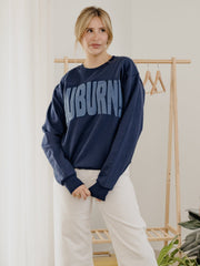 Auburn Tigers Mono Puff Ink Navy Sweatshirt
