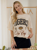 Auburn Tigers Wave Arch Off White Thrifted Tee