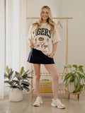 Auburn Tigers Wave Arch Off White Thrifted Tee