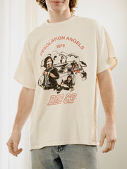Bad Company Desolation Angels Off White Thrifted Distressed Tee