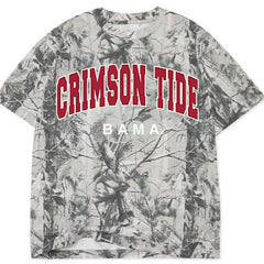 Bama Crimson Tide Filled Gault Black/White Camouflage Tee