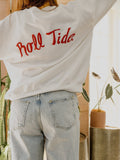 Bama Crimson Tide Lyric Puff Ink White Sweatshirt