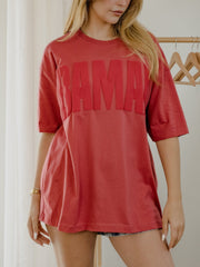 Bama Crimson Tide Mono Puff Ink Red Heavyweight Tee