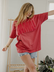 Bama Crimson Tide Mono Puff Ink Red Heavyweight Tee