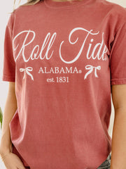 Bama Established Bows Crimson Tee