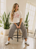 Bama Established Bows Off White Cropped Tee