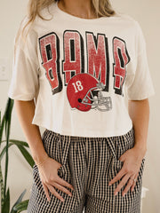 Bama Helmet Fade Off White Cropped Tee