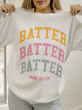 Batter Batter Batter Swing White Sweatshirt