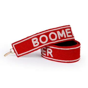 Beaded Purse Straps - Oklahoma Boomer Sooner