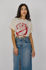 Beat Texas Horn Busters (Crimson Ink) Off White Thrifted Tee