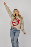 Beat Texas Horn Busters (Crimson Ink) Sand Thrifted Sweatshirt