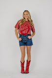 Beat Texas Horn Busters Crimson Tee