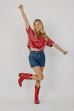 Beat Texas Horn Busters Crimson Tee