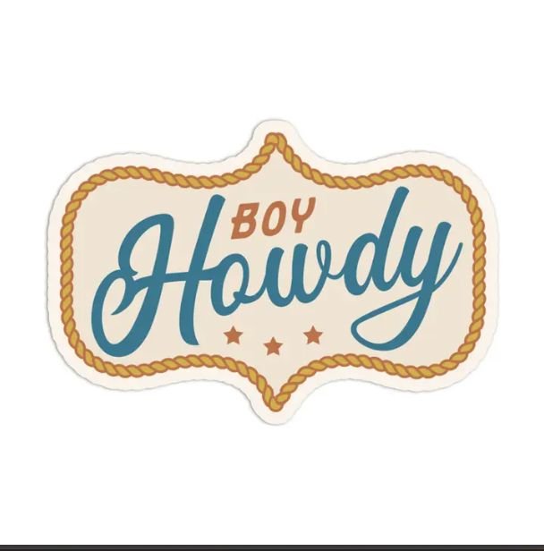 Boy Howdy Western Sticker