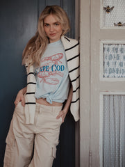 Cape Cod Hydrangea Blue Comfort Colors Tee