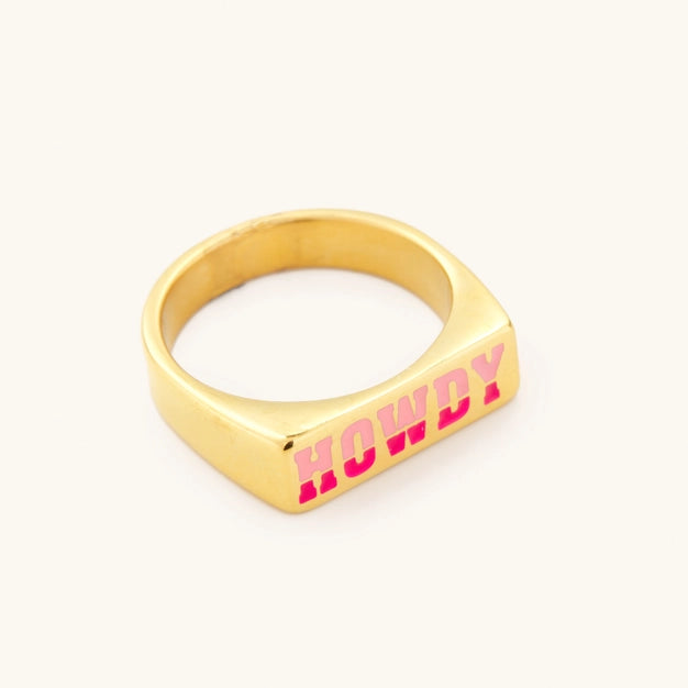 Howdy Gold Ring