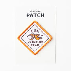 USA Drinking Team Embroidered Iron On Patch