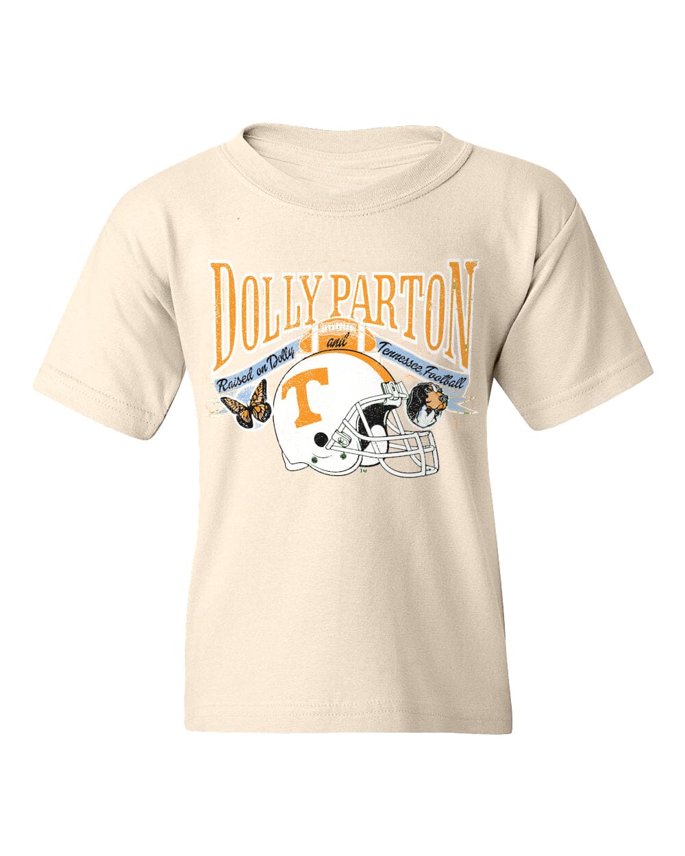 Children's Dolly Parton Raised on Dolly & The Vols Cream Tee