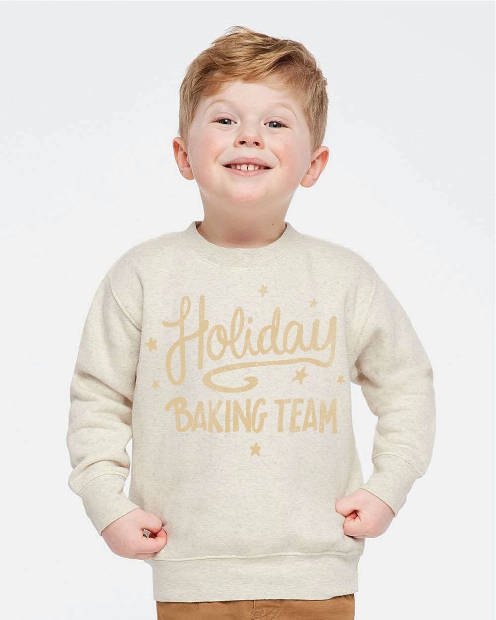 Children's Holiday Baking Team Natural Sweatshirt