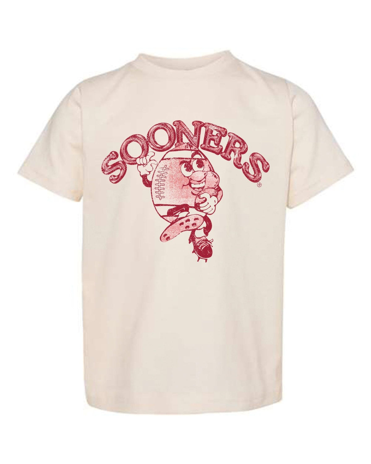 Children's OU Football Run Oatmeal Tee