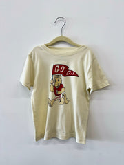 Children's OU Sooners Mascot Flag Cream Tee