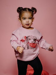 Children's Puppy Love Pink Sweatshirt